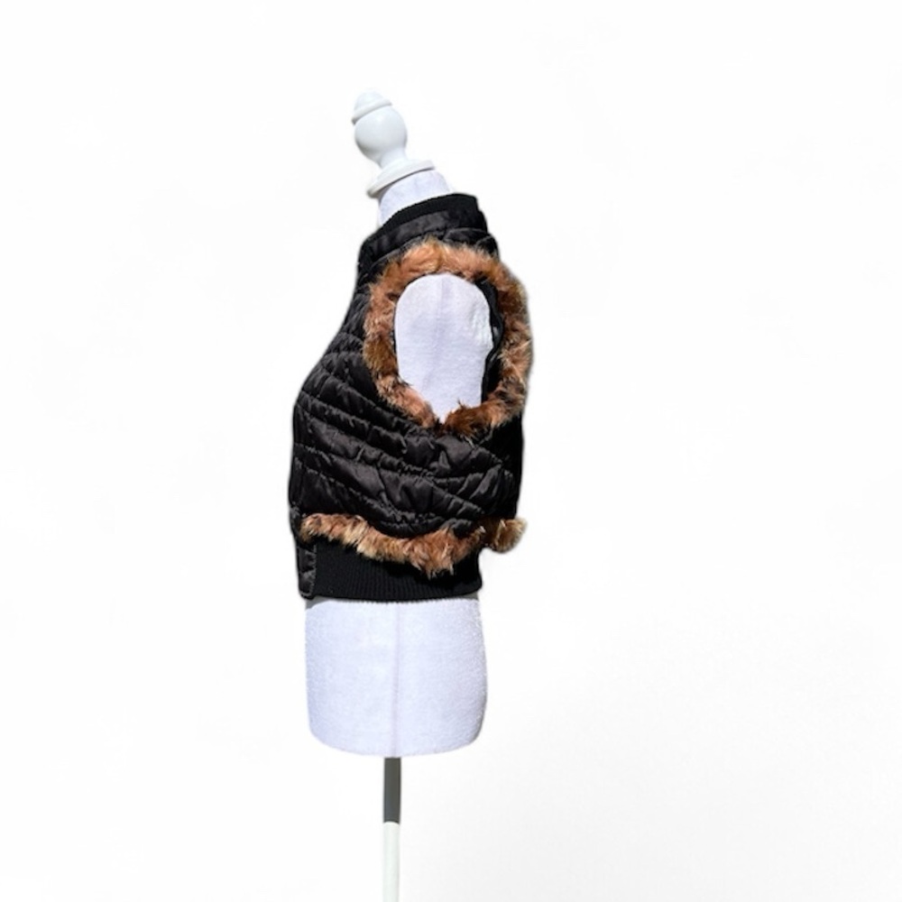 Papaya Rabbit Fur Vest - Picture 3 of 10
